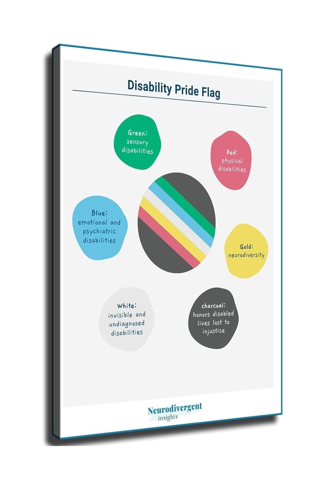 RNUMLIGH Modern Office Wall-Art Diagonal Color Block Canvas Print for Inclusive Workplace Diversity and Community Poster