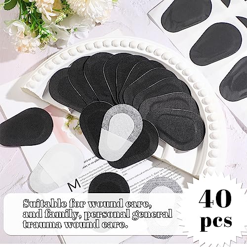 Image of Panitay 40 Pcs Eye Patches for Adults,3.3 X 2.3 Inch,Black | Eye Patch Disposable Breathable Eyepatch for Amblyopia Lazy Adhesive Bandages for Men, Daily Use Patches