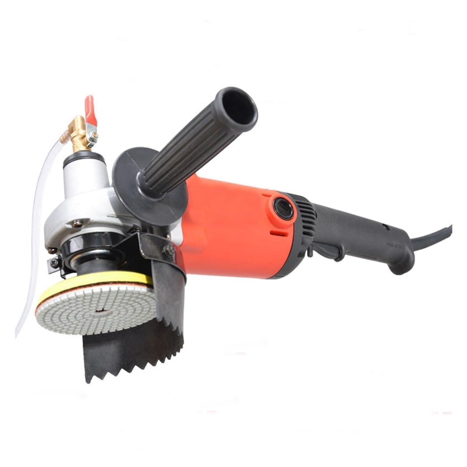 Wet Polisher, 1400w Electric Marble Granite Wet Stone Polisher Grinder Sander Hand Water Mill Variable Speed C/w 7 Pcs Polishing Pad