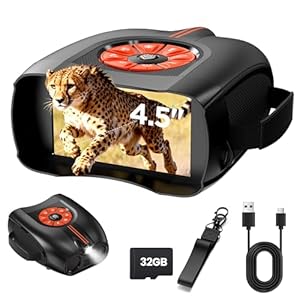 4K Digital Nachtsichtgerät Fernglas Jagd: Nachtsicht Militär mit 4.5" IPS Bildschirm 10X Zoom - Geschenke für Männer Vater Freund Ehemann - Infrarot Wärmebildkamera Binocular für Camping Beobachtung