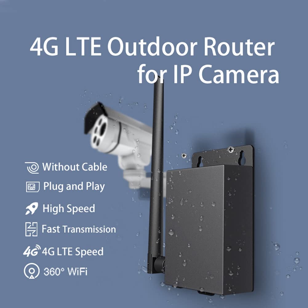 Schwamm Zewnętrzny router WiFi 4G LTE z gniazdem na kartę SIM, port CPE RJ45 Bezszczelne zasilanie do kamery IP