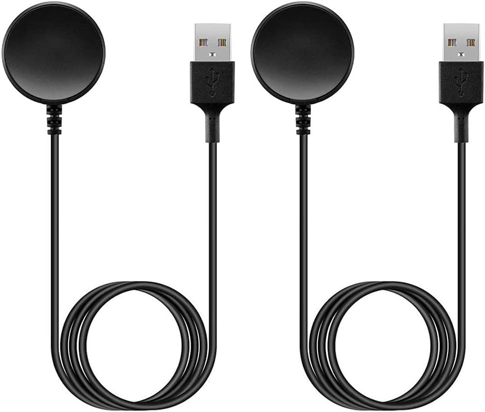 Sankel [2 Pack] Compatible for Samsung Galaxy Watch 5/4/3 Charger, Replacement Wireless Charging Dock Cradle USB Charger Cable Cord for Galaxy Watch5/5 Pro Watch4/4 Classic Watch3 Active Active2