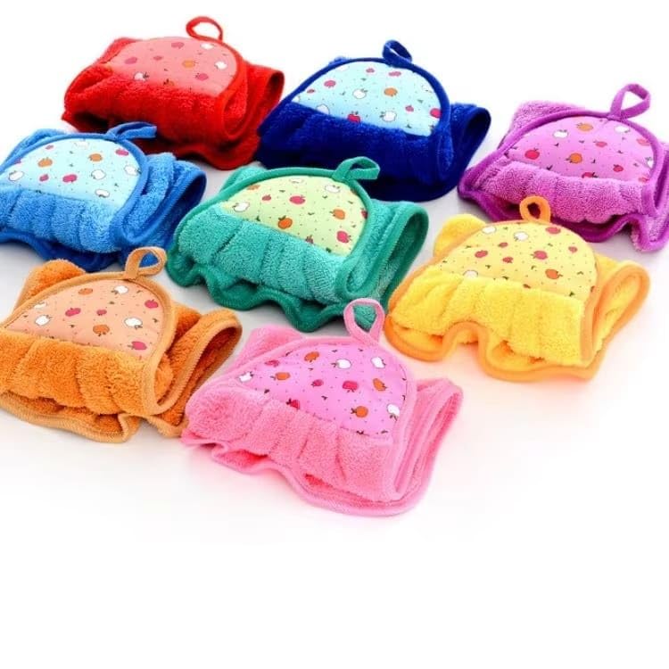 Image of Fezora Microfiber Hand Towels for Home & Kitchen - Anti-Bacterial Hanging Towels for Wash Basin, Soft Lint-Free Napkins for Hand Drying, Dish Cleaning & Everyday Use, Multicolor (Pack of 6)