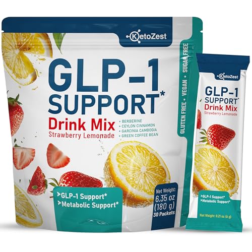 KetoZest GLP-1 Support Drink Mix Powder for Women Men - Weight Loss Support Prebiotic Fiber...