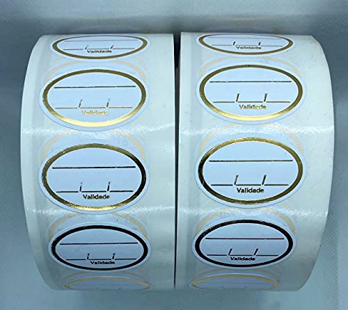 Kit 1000 Etiqueta Adesiva Data E Validade Rolo Cor Branca