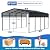 HEYTOWN Metal Carport 13 * 20 FT Heavy Duty Carport Canopy with Galvanized Steel Roof Multi-Use Shelter Outdoor Portable Garage for Car, Boat, Pickup and Tractor
