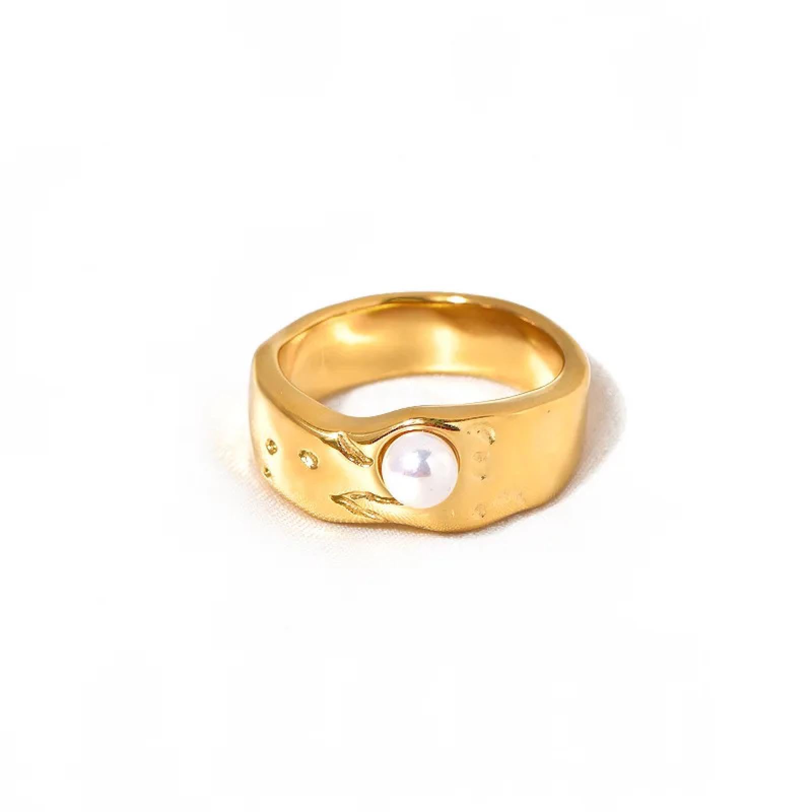 Ring Ringe Damen Bijouterie Herren Europäische Und Amerikanische Influencer Wählen Ins Style Lava Pearl Ring Modischer Ring