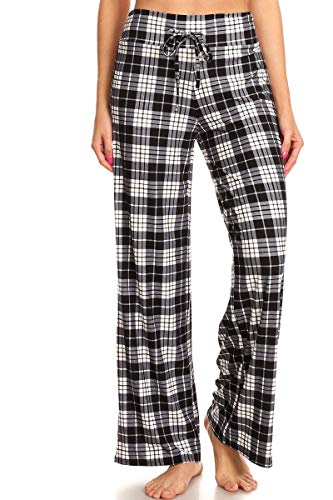Image of Leggings Depot Women's Wide Leg Drawstring Pajama Pants for Lounge, Sleep
