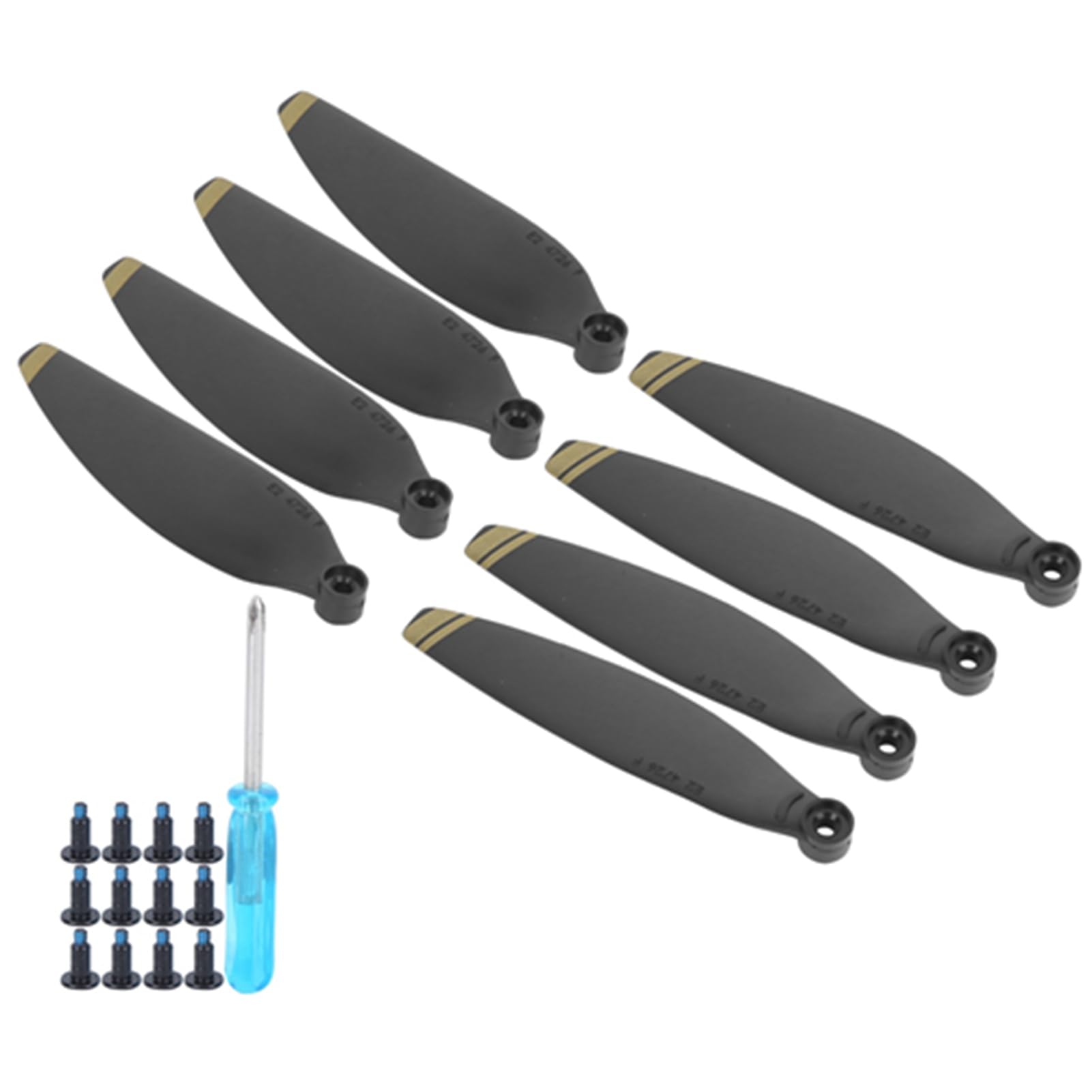 Gegong Drone Propellers Lightweight Replacement Blades Mavic Mini Compatible Accessories Parts (Black Silver Edge)