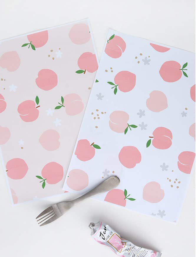 Amazon | 韓国生地 果物柄 桃柄 フルーツパーティー ピーチ