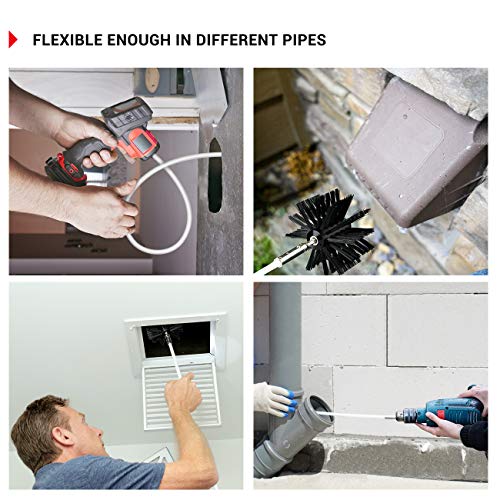 Cosyland Dryer Vent Cleaner Kit 25 Feet Upgraded Button Lock Fireplace