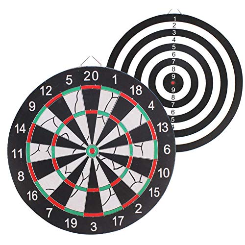 MIlAodE Dartscheibe – doppelseitige Dartscheibe mit 6 Messing-Dart-Set Fitnessgeräten, für Indoor-Outdoor-Spaß für Erwachsene – Bild 8
