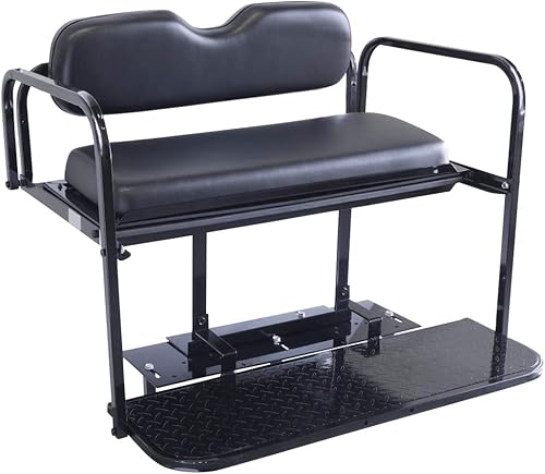 buggies unlimited Club Car Precedent (04-Up) - Kit de asiento trasero abatible con marco de acero