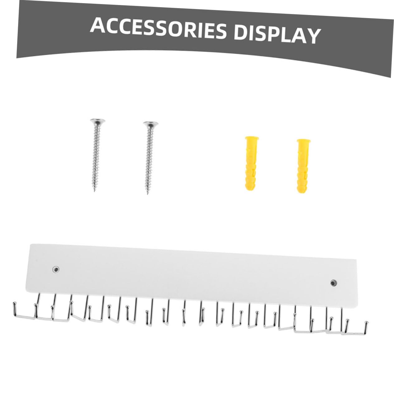 Perchero de Pared para Corbatas 2 Piezas, Madera y Hierro