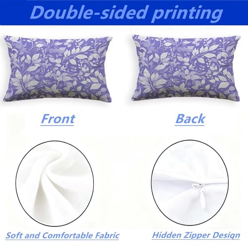 Funda almohada sofá terciopelo 40x60 antimanchas doble cara púrpura 4