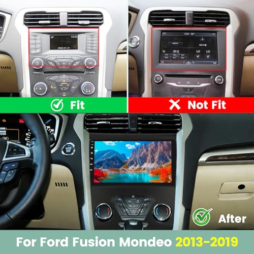 Radio con pantalla táctil 9 pulg para Ford Fusion 2013-2019 miniatura 2