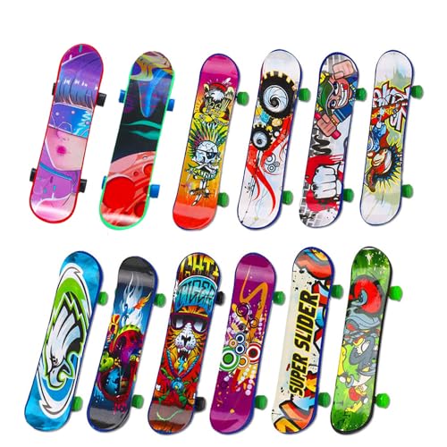 THE TWIDDLERS 24 Mini Skateboard Doigt - Jouets Finger Skate Pour Enfants, Garçons - Anniversaires, Cadeaux Invités, Pochettes Surprise, Jouet Fidget