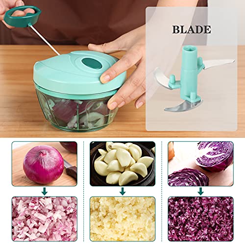 Manual Food Chopper Hand Chopper, Cambom Hand Pull String Vegetable Chopper Onions Chopper, Durable Bpa Free Food Safe Material (2 Cup), 550Ml #TOP2