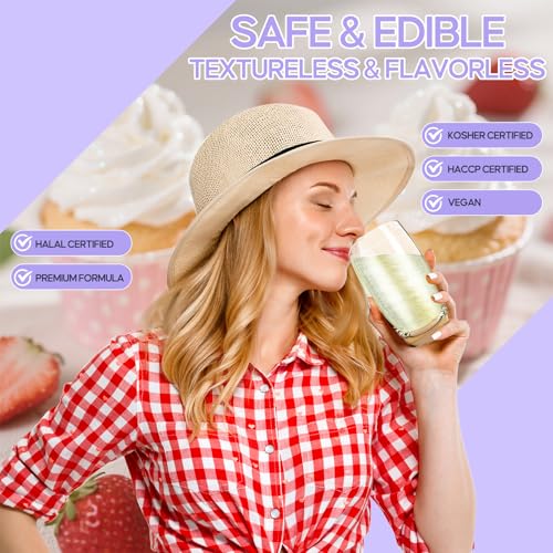 Edible Glitter Spray,2 Colors Iridescent & Iridescent Gold Food Grade Edible Glitter Set for Drink Cake Beverages,Cupcakes,Cake Pops and Cookies Decorating - Thumbnail 4