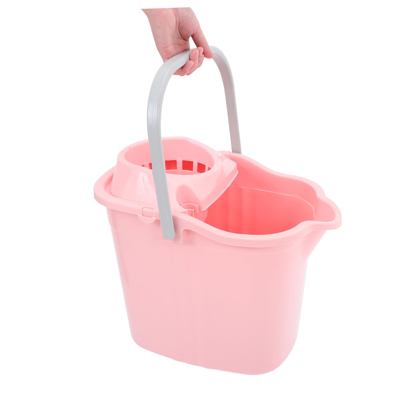 Healeved Cubo de Fregar para Trapeador de Agua, Portátil y Desplegable, Rosa