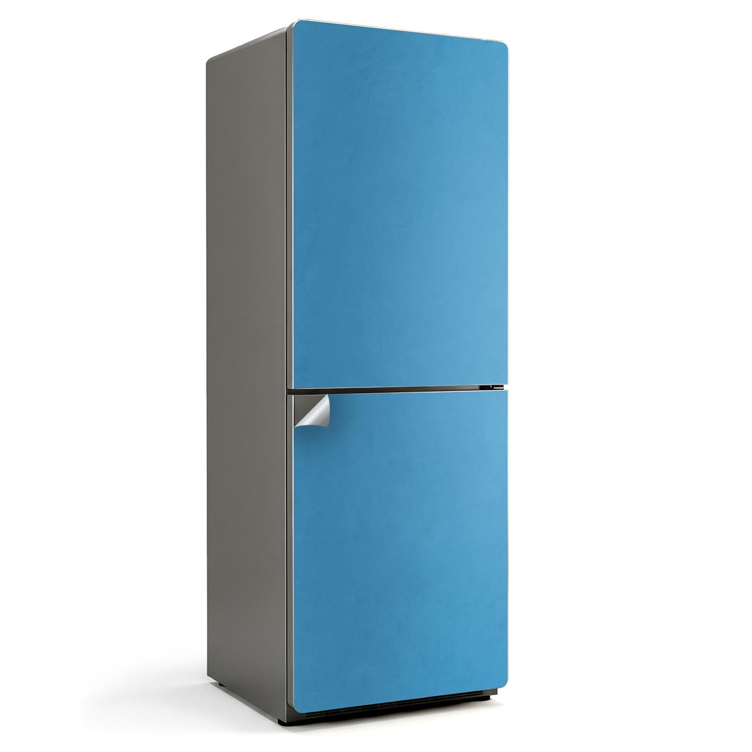 Autocollants pour frigo 70x190 cm bleu, sticker auto-adhésif décoration de cuisine