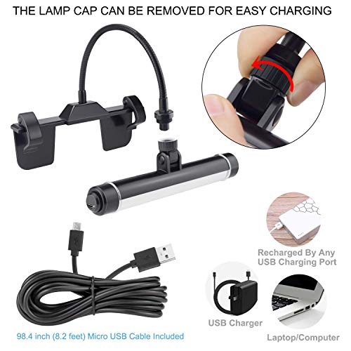 Luxsway Wireless Picture Frame Led Lighting,Rechargeable Art Display Lighting Clip On Pictures,Over Painting Lights With Remote,Artwork Lamp With Flexible Neck,28 Leds 3 Lighting Modes 200Lm-Black #TOP2