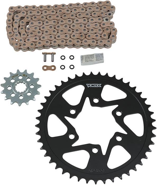 ATV&UTV Replace Parts & Accessories for Vortex V3 GFRS Chain for Sprocket Kit with Steel Rear Gold 15 for 43T 520SX3-114 CKG5132 Mod-BBM45-FV24366