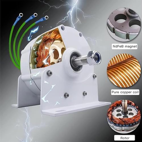 Kit generatore per turbina eolica con regolatore di Carica, apparecchiatura per la Produzione di energia elettrica Verticale, generatore a magneti permanenti a Basso Numero di Giri da 12000