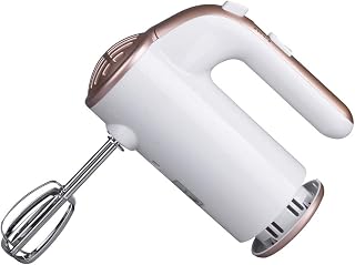 QLIGHA Batteur à Oeufs Domestique électrique Portable avec mélangeurs multifonctionnels réglables à 5 Vitesses pour la Cuisson de gâteau de Cuisine