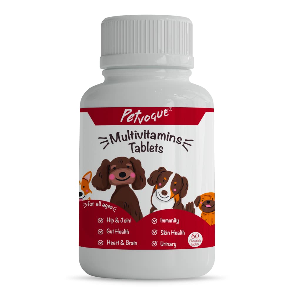 Pet Vogue Puppy Multivitamin Chewable Tablets - Veterinarian Formulated Daily Dietary Supplement - Pack of 60 chew Tablets (B09WLLK6QQ) Amazon Price History, Amazon Price Tracker