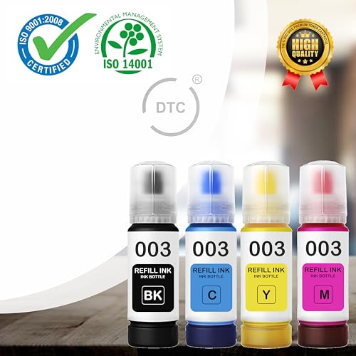 Image of Duplex DTC 003 Ink Compatible for Epson L3250, L3260, L5290, L3210, L3256, L3150, L3215, L3216, L5190, L3200, L3251, L3252, L3110, L3151, L3152, L3156, L3211, L3212 Printer (003 Black Ink 3 Pcs)