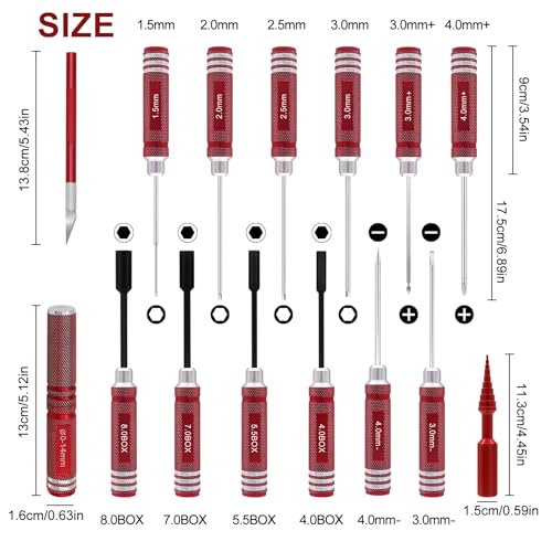 Craznick 19Pcs RC Car Tool Kit