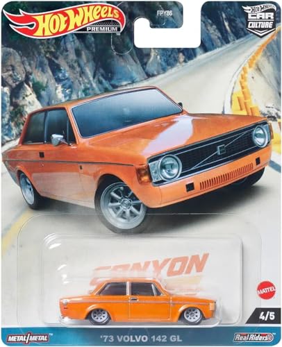 Image of Hot Wheels Premium Car Collectors Edition Premium Limited Release die-cast Metal Body car 1:64 Scale | No-Restock Gift Model for Boys & Racing Fans (73 Volvo 142 GL)