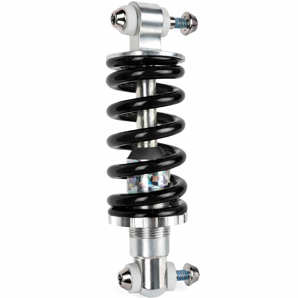 Bike Rear Shock Absorber Spring 150mm (6 Inch) Eye to Eye, 750 lb/in Rear Suspension Shock for Mountain & Folding Bikes, Steel Replacement
