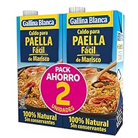 GALLINA BLANCA - Caldo Para Paella Fácil de Marisco, Pack Ahorro 2L