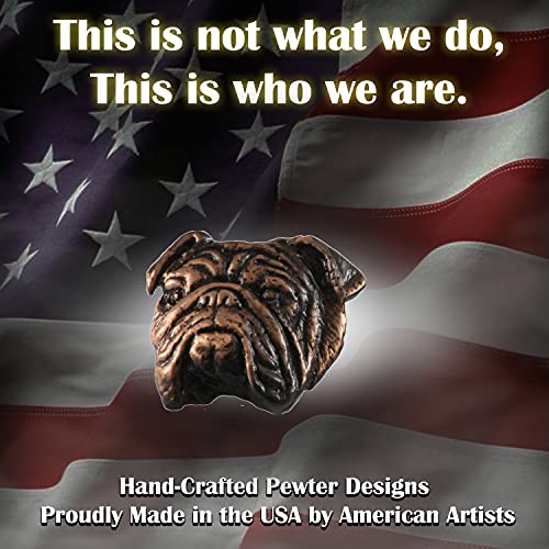 Creative Pewter Designs Copper Plated English Bulldog Head Pin DC0724