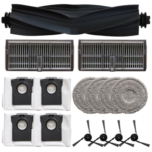 Replacement Parts For MOVA P10 Pro For Ultra Vacuum Cleaner, Complete Cleaning Accessories For MOVA P10 Pro For Ultra Main Brush, Filters, Mop Cloths And Dust Bags(A)