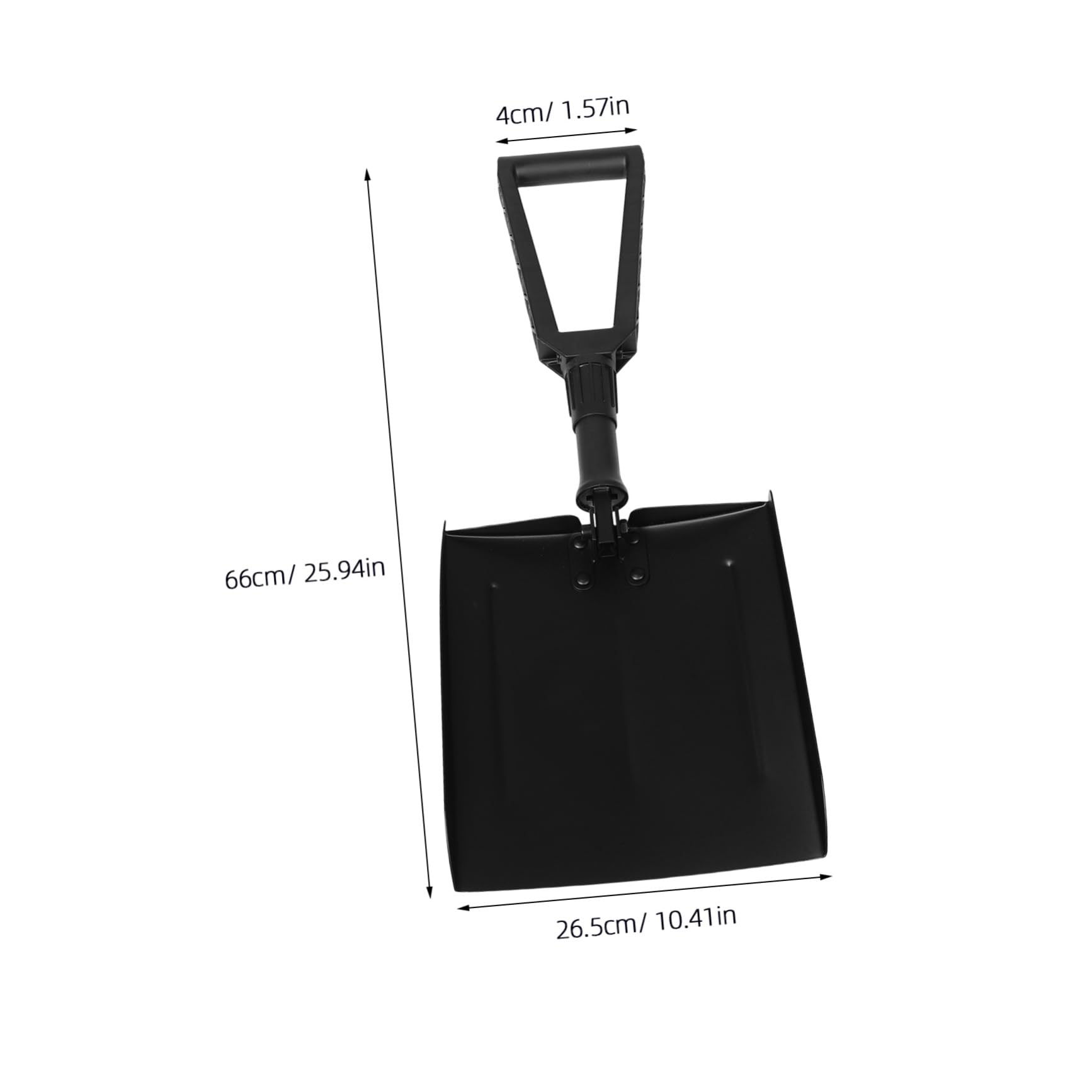 Vaguelly Pala de Nieve Plegable de Invierno raspador de Hielo de Nieve Cepillo de Nieve raspador de Hielo para Coche empujador de Nieve Mango de Hierro rociado Black