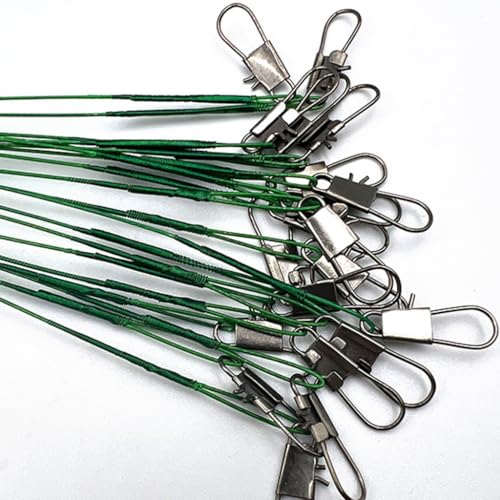 40 piezas de líderes de acero al carbono para pesca miniatura 3