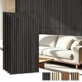Art3d 4-Pack 47x23.6 Inch Acoustic Panels with Wood Slat Design - Soundproof Wall Panel for Office, Gaming Room & Studio, Ideal for Streamers, Home Workers & Recent Movers, Grey Oak