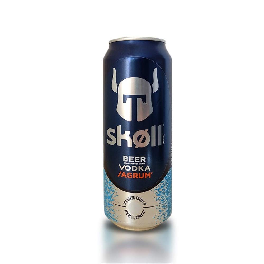 Skoll | Pack de Skoll Tuborg 50cl | Pack de 24x50cl | Bière aromatisée Vodka en Canette 50cl