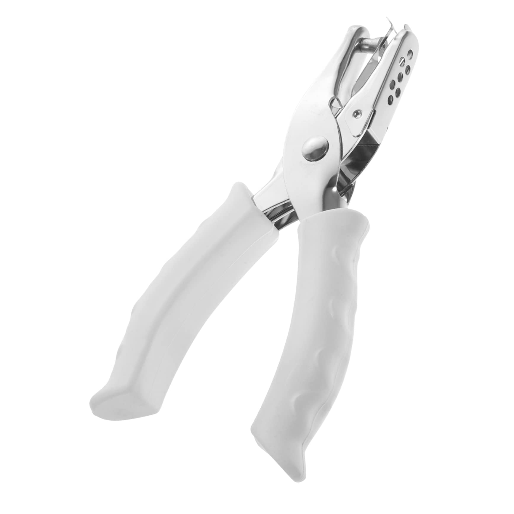 HAPINARY Handheld White Hole Puncher Single Hole Punch Office Stationery for Paper Cardstock
