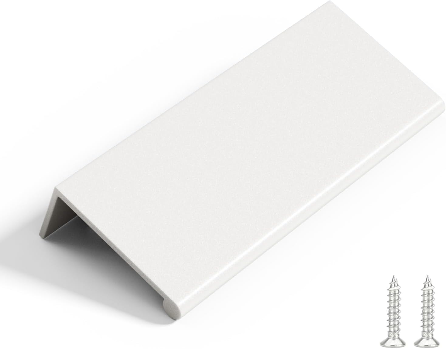 Rergy 10 Pack White Finger Pulls, 3in Edge Pulls for Kitchen Cabinet, White Cabinet Pulls Hole Center: 3in(76mm) White 10