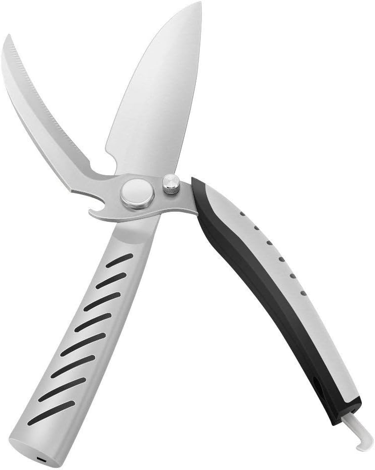 Multi Purpose Scissors Kitchen Shears Heavy Duty Poultry Shears Premium Ultra Sharp Stainless Steel Material Cut Bone & Meat Fish & Chicken Scissors Separable BBQ knife & Bottle Opener