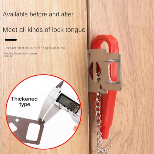 Tür Tuer Sicherheit Türsicherung Reiseschloss Portable Travel Door Lock Sicherheitsriegel Schlossriege for Travelling Zimmer Hotels Sicherheit, 2 Stück