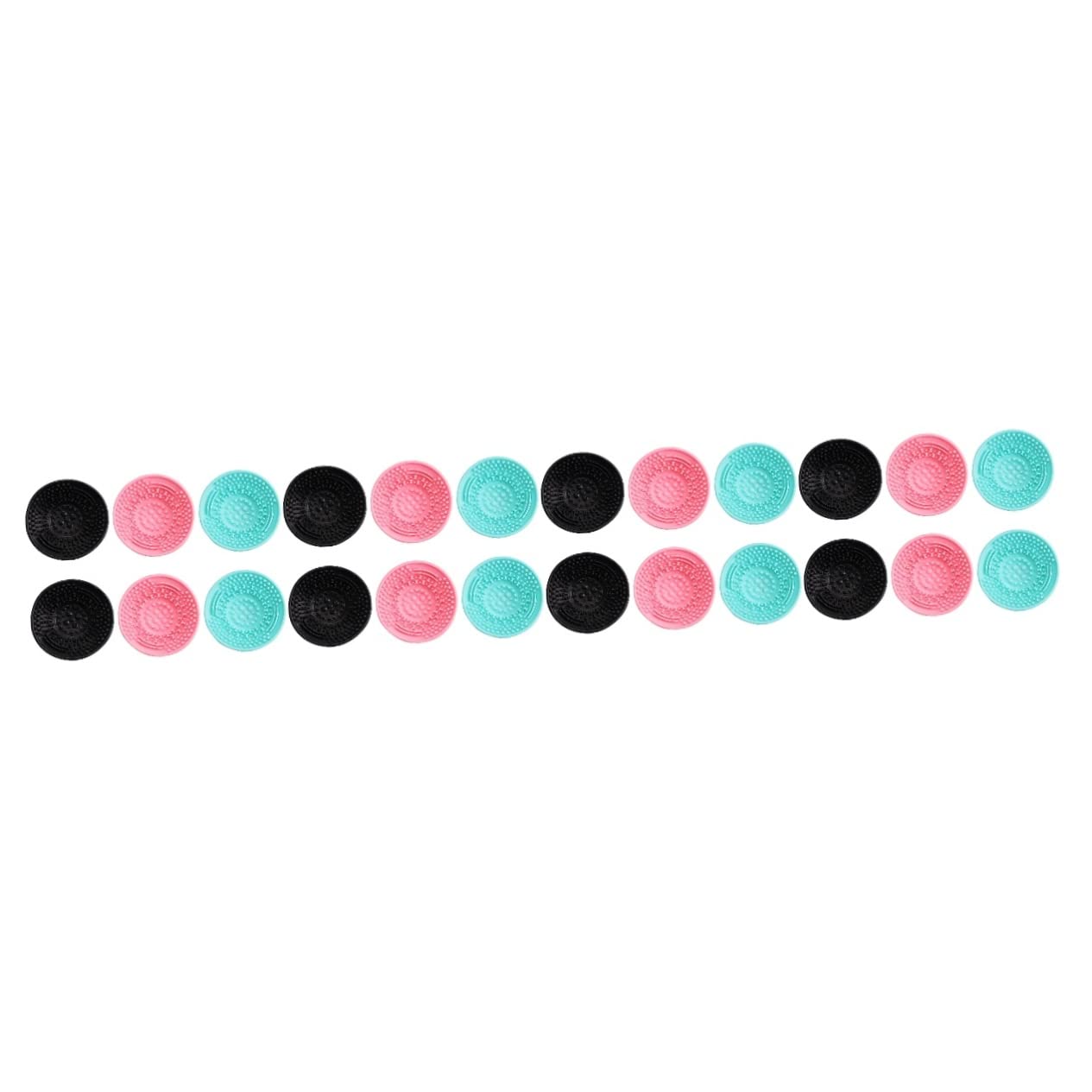 FRCOLOR 24pezzi Tappetini Silicone Per Pulizia Pennelli Trucco Strumento Maneggevole Per Lavare Accessori Cosmetici Per Ombretti e Sopracciglia