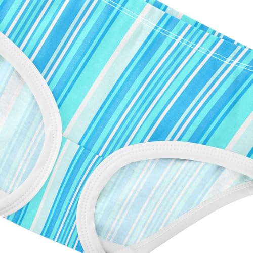 Blue White Stripe Toddler Girls's Underwear 2T 23008814