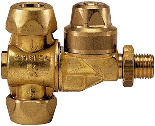 AMA - Portaboquillas de latón M65 antigoteo G 1/4 M- 2 salidas – Braglia