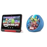 Kids Entertainment Device Bundle Including Fire HD 8 Kids Pro Tablet (32GB, Marvel Avengers) + Echo Pop Kids (Marvel Avengers)