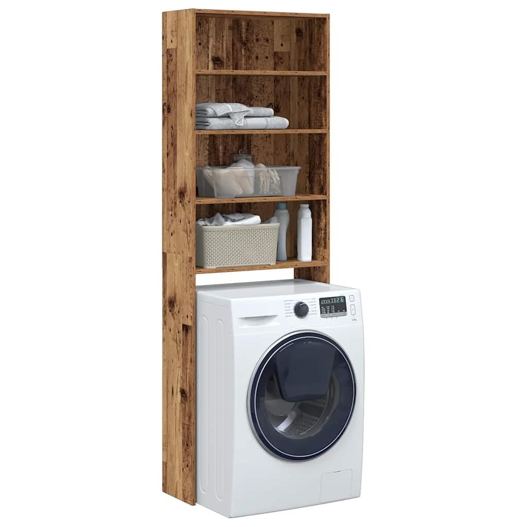 Waschmaschinenregal 64x24x190 cm 4 Faecher